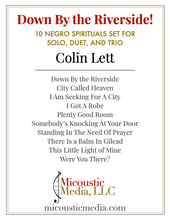 Load image into Gallery viewer, Down By the Riverside! 10 Negro Spirituals Set for Solo, Duet, and Trio

